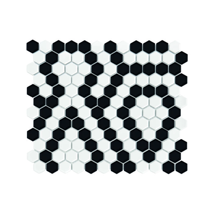 Mini Hexagon B&W Lace Mozaika 26x30 Dunin