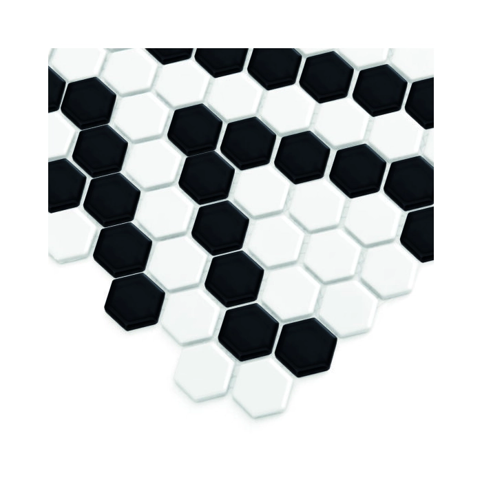Mini Hexagon B&W Lace Mozaika 26x30 Dunin