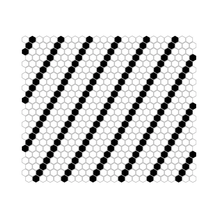 Mini Hexagon B&W Lean Mozaika 26x30 Dunin