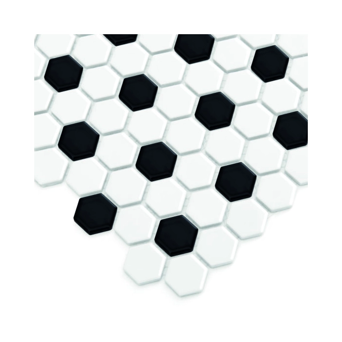 Mini Hexagon B&W Mix Mozaika 26x30 Dunin