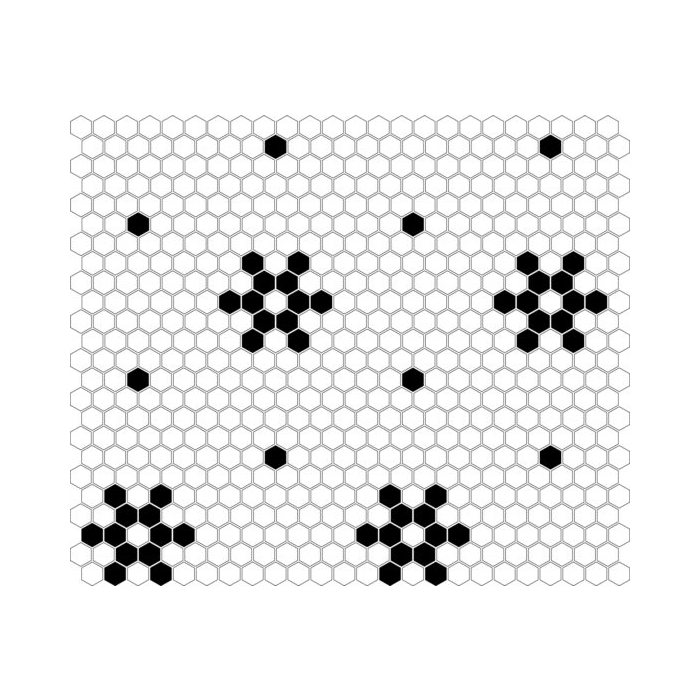 Mini Hexagon B&W Snow Mozaika 26x30 Dunin