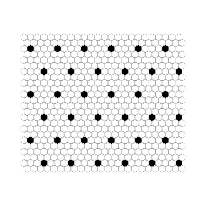 Mini Hexagon B&W Spot Mozaika 26x30 Dunin