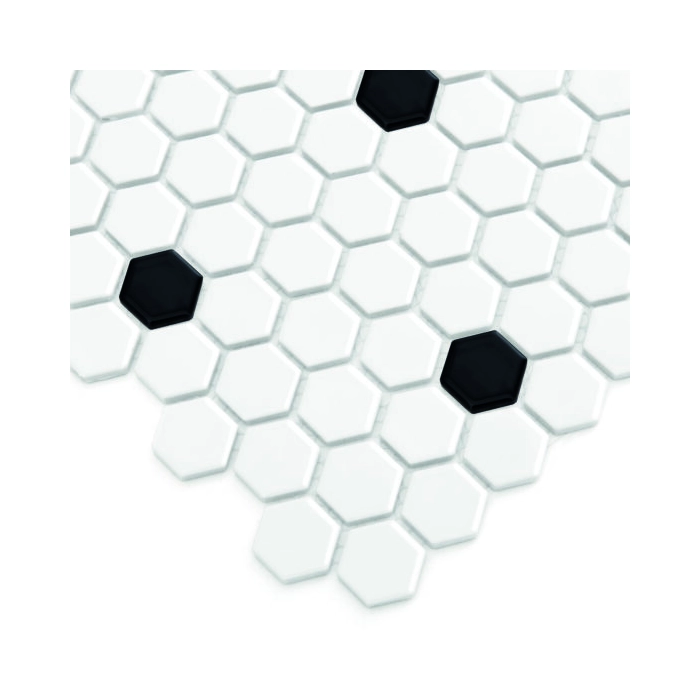 Mini Hexagon B&W Spot Mozaika 26x30 Dunin