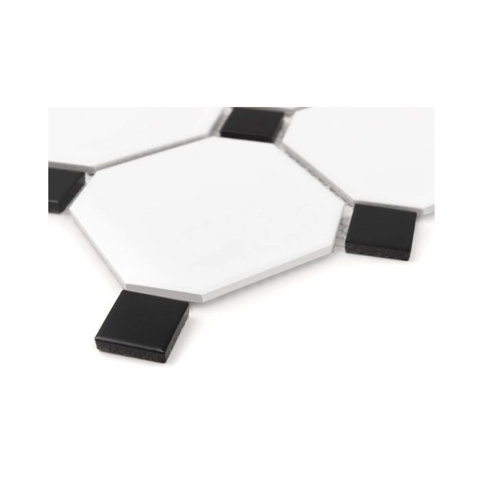 Octagon White 95 matt Mozaika 29,6x29,6 Dunin