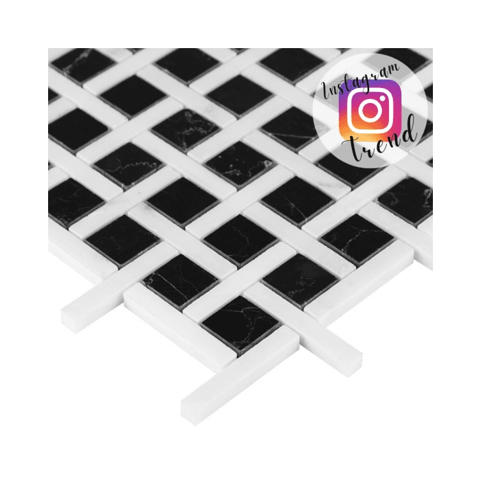 Pure Black BW02 Mozaika 30,5x30,5 Dunin