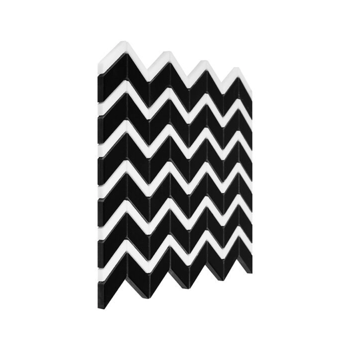 Pure Black Chevron Mix Mozaika 31x30,5 Dunin