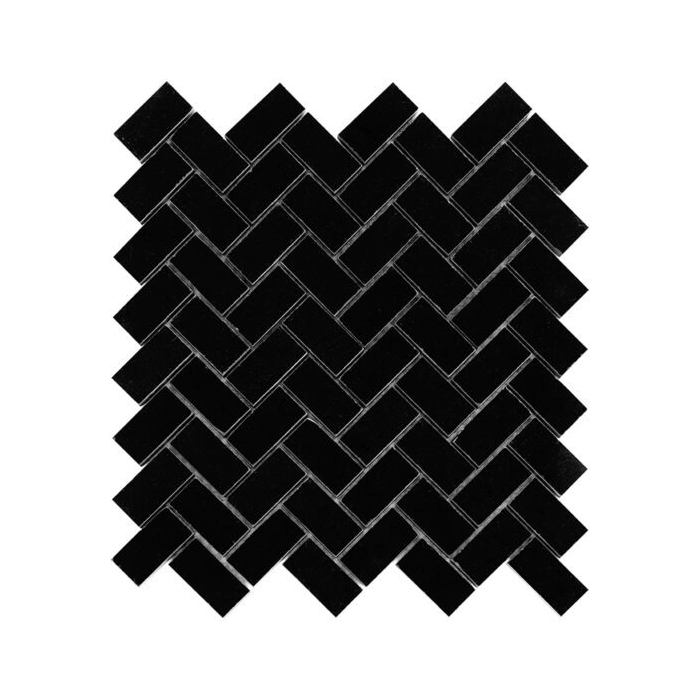 Pure Black Herringbone 48 Mozaika 28,5x30,5 Dunin