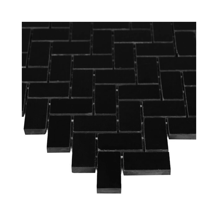 Pure Black Herringbone 48 Mozaika 28,5x30,5 Dunin