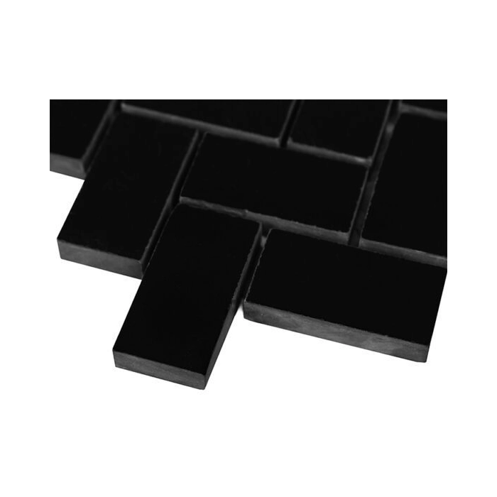 Pure Black Herringbone 48 Mozaika 28,5x30,5 Dunin