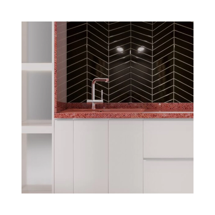 Royal Chevron Black Mozaika 31,8x22,4 Dunin