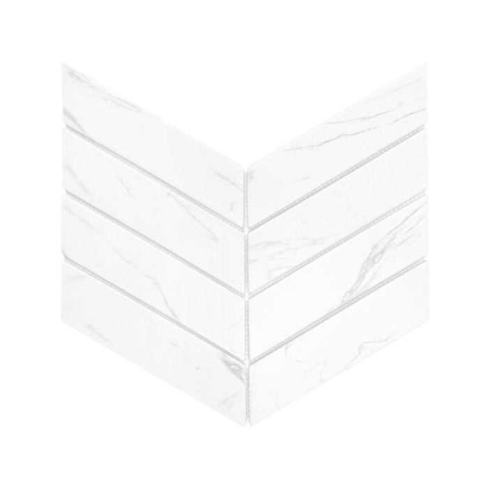 Royal Chevron Carrara Matt Mozaika 31,8x22,4 Dunin