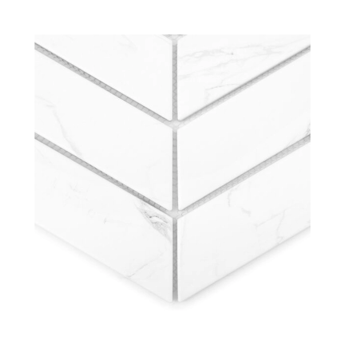 Royal Chevron Carrara Matt Mozaika 31,8x22,4 Dunin