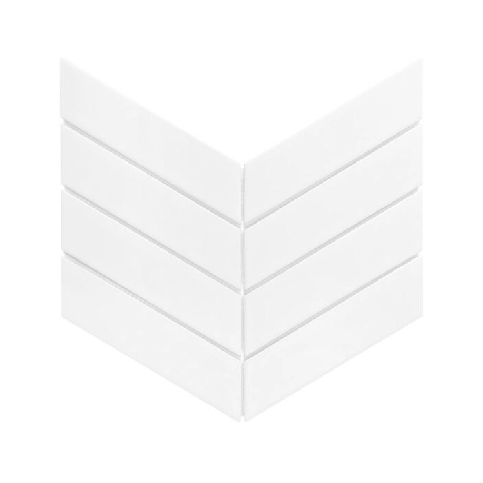 Royal Chevron White matt Mozaika 31,8x22,4 Dunin
