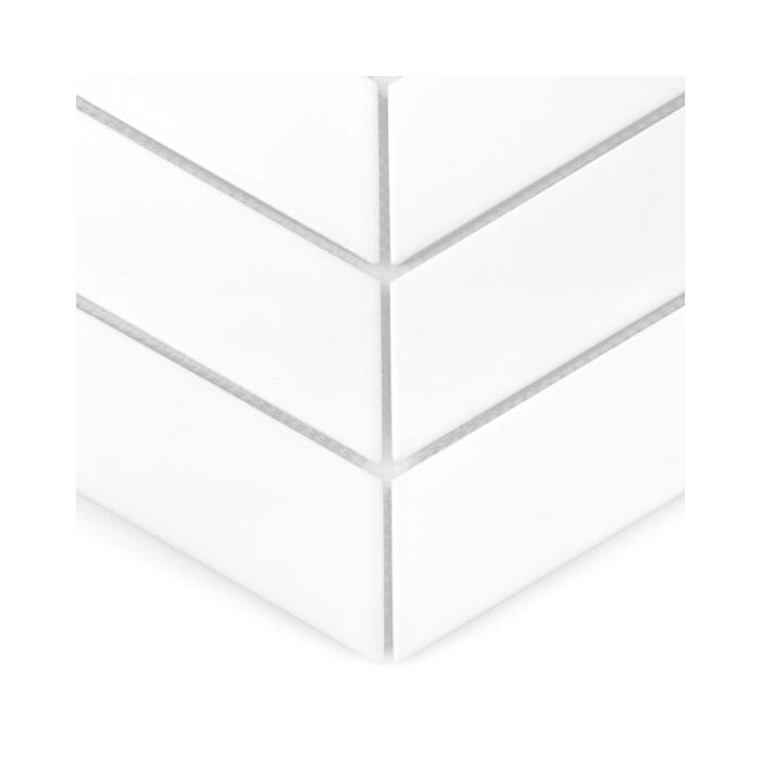Royal Chevron White matt Mozaika 31,8x22,4 Dunin