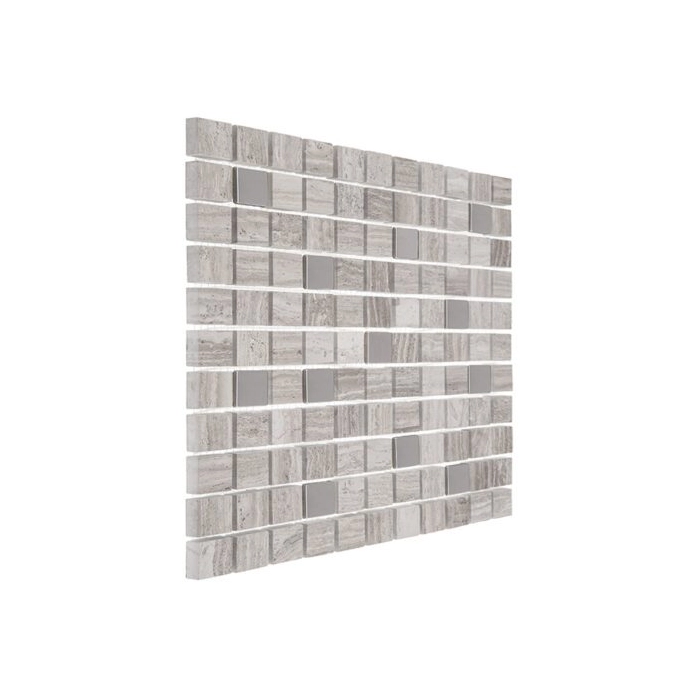 Woodstone Grey Mix 15 Mozaika 30,5x30,5 Dunin