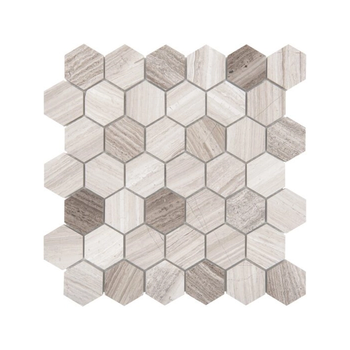 Woodstone Grey Hexagon 48 Mozaika 29,8x30,2 Dunin