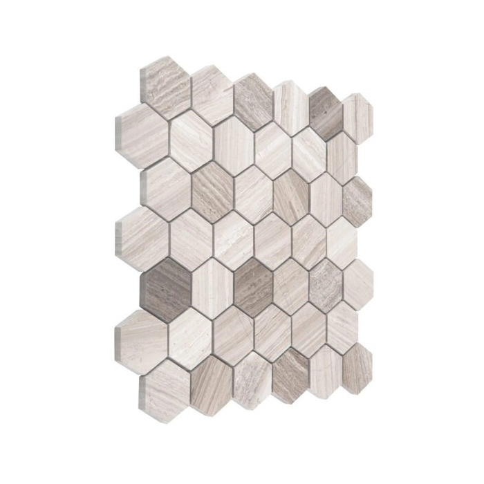 Woodstone Grey Hexagon 48 Mozaika 29,8x30,2 Dunin