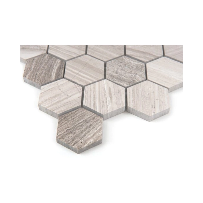 Woodstone Grey Hexagon 48 Mozaika 29,8x30,2 Dunin