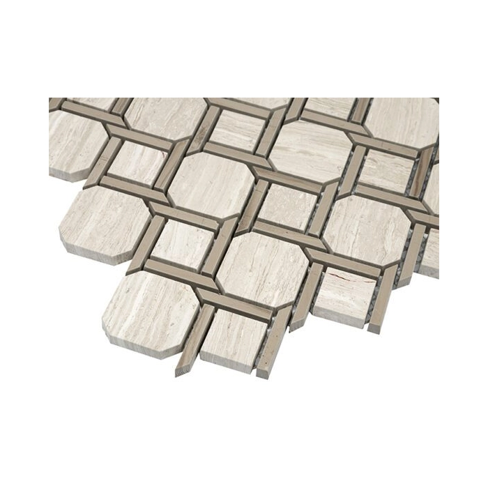 Woodstone Grey Nodum Moziaka 28x28 Dunin