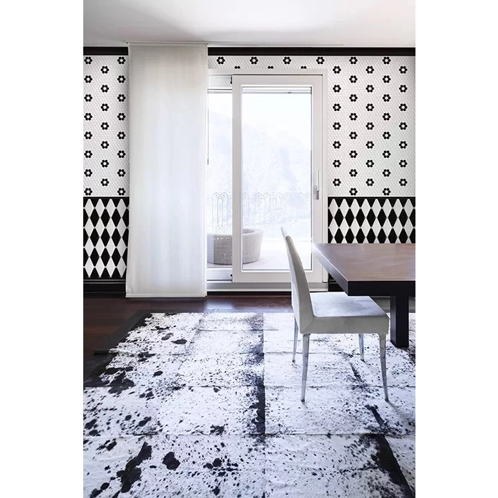 Mini Hexagon B&W Flower Mozaika 26x30 Dunin
