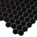 Mini Hexagon Black matt Mozaikia 26x30 Dunin