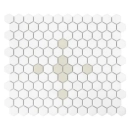 Mini Hexagon Cleo matt Mozaikia 26x30 Dunin