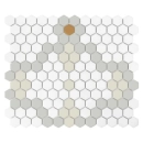 Mini Hexagon Compass matt Mozaika 26x30 Dunin