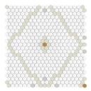 Mini Hexagon Rombdance Cotton matt Mozaika 50,2x52,3 Dunin