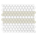 Mini Hexagon Stripe 2.C matt Mozaikia 26x30 Dunin