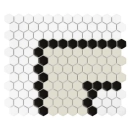 Mini Hexagon Stripe 3.3.B matt Mozaikia 26x30 Dunin