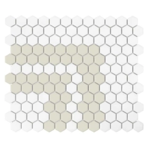 Mini Hexagon Stripe 2.2.C matt Mozaikia 26x30 Dunin