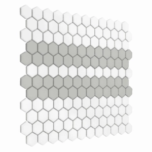 Mini Hexagon Stripe 2.A matt Mozaikia 26x30 Dunin