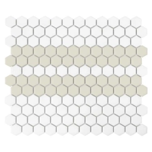 Mini Hexagon Stripe 2.C matt Mozaikia 26x30 Dunin