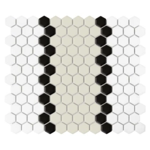 Mini Hexagon Stripe 3.1.B matt Mozaikia 26x30 Dunin