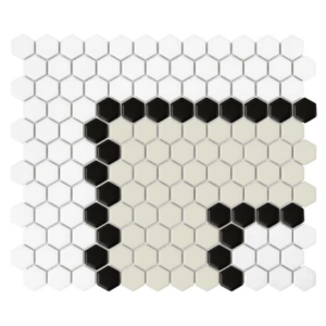 Mini Hexagon Stripe 3.3.B matt Mozaikia 26x30 Dunin