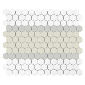 Mini Hexagon Stripe 3.A matt Mozaikia 26x30 Dunin