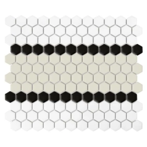 Mini Hexagon Stripe 3.B matt Mozaikia 26x30 Dunin