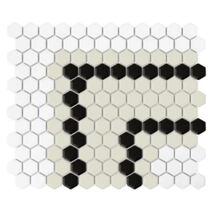 Mini Hexagon Stripe 5.3.C matt Mozaikia 26x30 Dunin