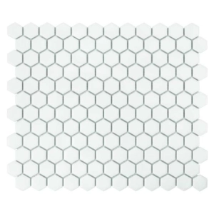 Mini Hexagon White matt Mozaikia 26x30 Dunin