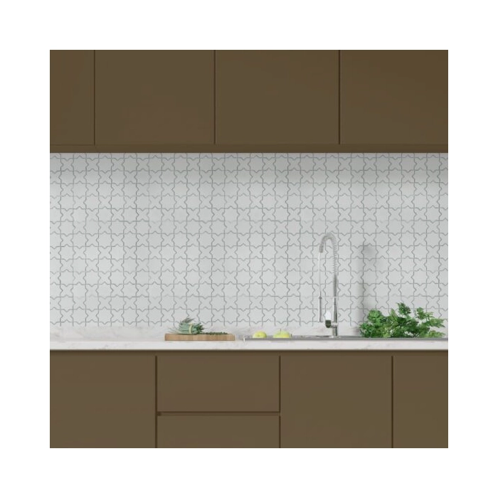 Star&Cross White matt Mozaika 30,2x30,2 Dunin
