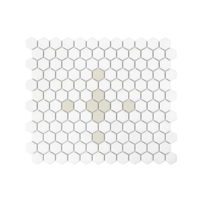 Mini Hexagon Cleo matt Mozaikia 26x30 Dunin
