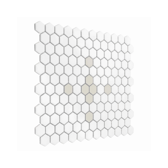 Mini Hexagon Cleo matt Mozaikia 26x30 Dunin