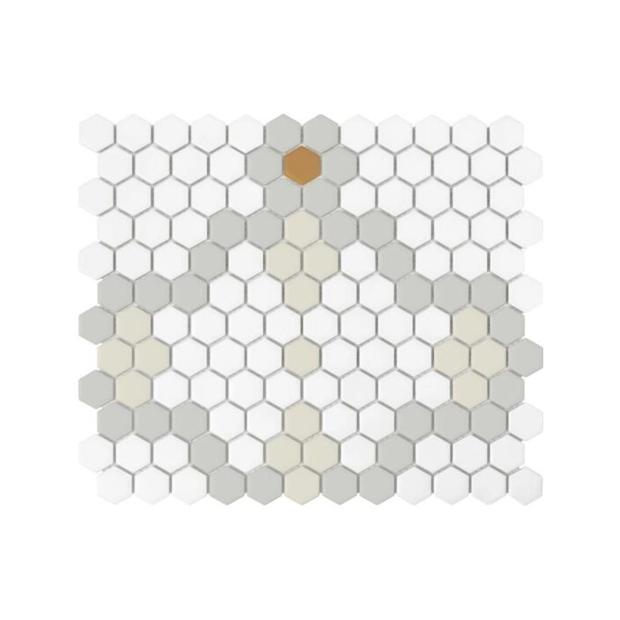 Mini Hexagon Compass matt Mozaika 26x30 Dunin