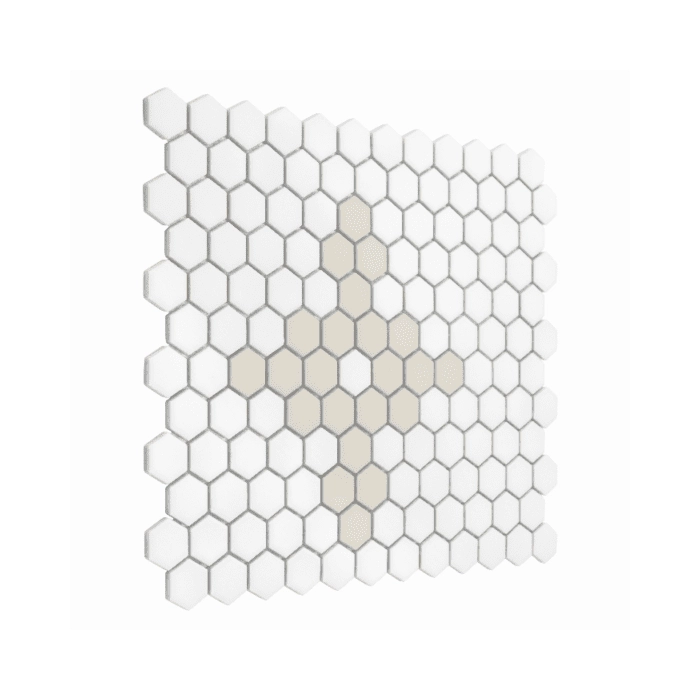Mini Hexagon Floret matt Mozaikia 26x30 Dunin