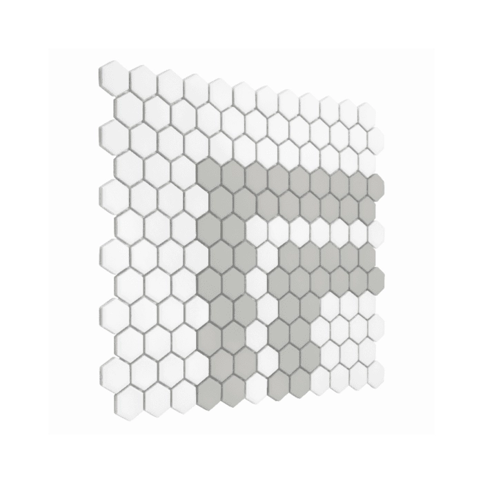 Mini Hexagon Stripe 2.3.A matt Mozaikia 26x30 Dunin