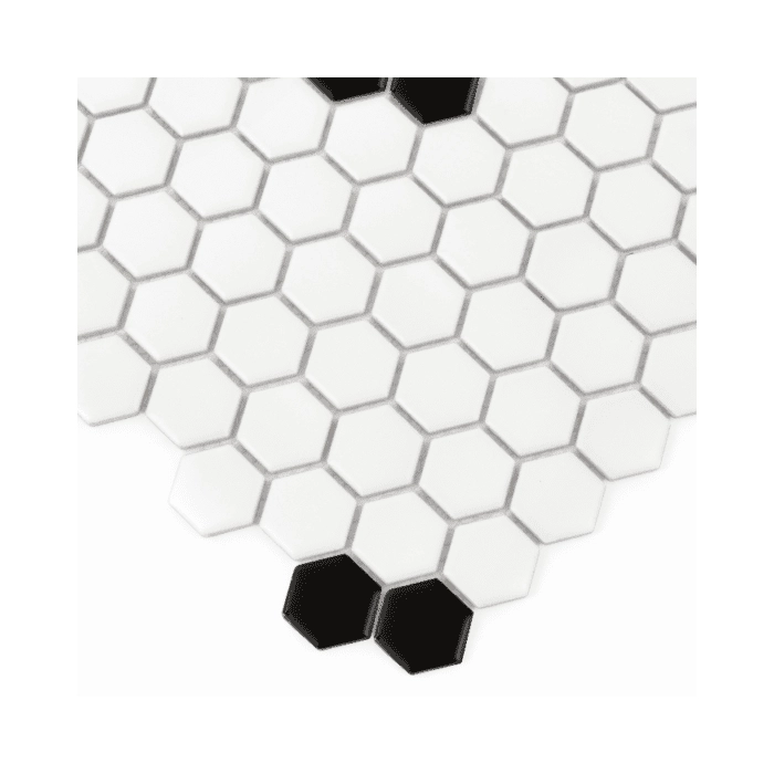 Mini Hexagon Rombdance Black matt Mozaika 50,2x52,3 Dunin