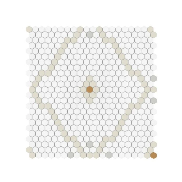 Mini Hexagon Rombdance Cotton matt Mozaika 50,2x52,3 Dunin
