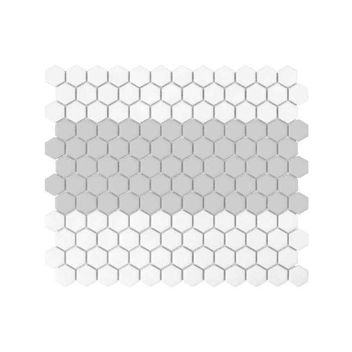 Mini Hexagon Stripe 1.A matt Mozaikia 26x30 Dunin
