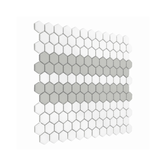 Mini Hexagon Stripe 2.A matt Mozaikia 26x30 Dunin