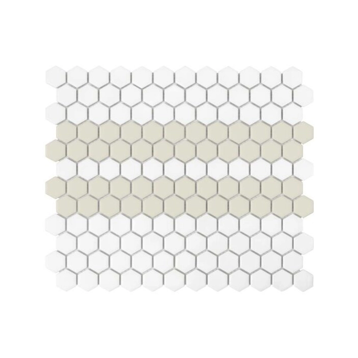 Mini Hexagon Stripe 2.C matt Mozaikia 26x30 Dunin